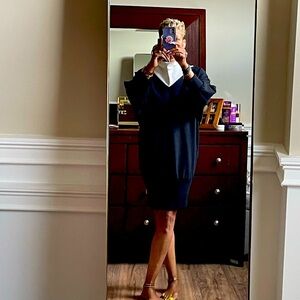 New York & Company Black Long Sleeve Dress